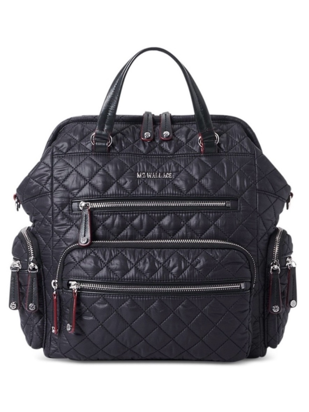 Mz WALLACE Crosby Frame Black Crossbody Shoulder Backpack
